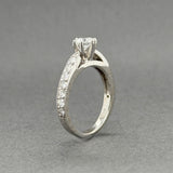 Estate 14K W Gold 0.97ctw H/SI1 Diamond Eng. Ring