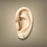 Estate 14K W Gold 0.13ct H/I1 Diamond Single Stud Earring