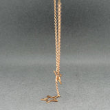 Estate 18K R Gold Star Lariat Necklace