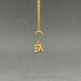 Estate 14K Y Gold 0.19ct H/VS2 Diamond Solitaire Pendant