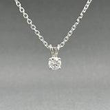 Estate 14K W Gold 0.35ct F/SI2 Diamond Pendant