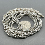 Estate SS Triple Strand Beaded Necklace