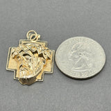 Estate 14K Y Gold Christ Head Pendant