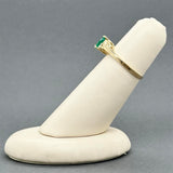 Estate 14K Y Gold 0.74ct Emerald & 0.04ctw Diamond Ring