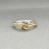 Estate 18K TT Gold 0.04ctw K/I1 Diamond Knot Ring