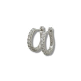 18K W Gold 0.20ctw G/SI1 Diamond Hoop Earrings