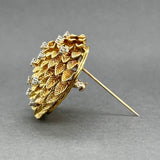 Estate 18K Y Gold 0.40cttw G-H/SI1-2 Diamond Floral Brooch