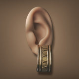 Estate Tiffany & Co. 18K Y Gold Vintage Atlas J Hoop Earrings