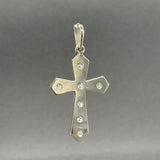 Estate 14K W Gold 0.44ctw G-H/SI1 Diamond Cross Pendant