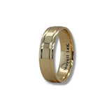 14K Y Gold 6mm High Polish Carved Band 10