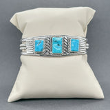 Estate SS Turquoise Cuff Bracelet