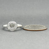 Estate 14K W Gold 0.15ctw H/SI1 Diamond Mounting Ring