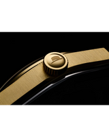 Men's Bulova Sinatra Watch Gold Tone with Black Leather Band 97B243