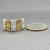 Estate Chimento 18K Y Gold 0.56ctw G/VS2-SI1 Diamond Double Row Ring