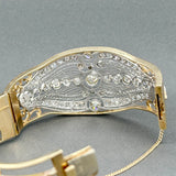 Estate Art Deco Platinum & 14 8.26ctw Diamond Bangle Bracelet