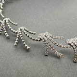 Estate 18K W Gold 3.51ctw G-H/SI1-2 Diamond Fringe Chocker Necklace