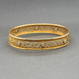 Estate 14K Y Gold 0.83ctw J-K/SI1-2 Diamond Bangle Bracelet
