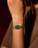 Women's Bulova Watch Gold Tone Goddess of Time - Malachite 97L184