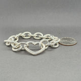 Estate Tiffany & Co. SS Heart Charm Bracelet
