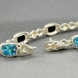 Estate SS Opal Inlay Bracelet