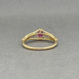 Estate 18K Y Gold 0.38ct Ruby & 0.05ctw Diamond Ring