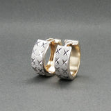 Estate 14K TT Gold 16.60mm Huggie Earrings