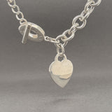 Estate Tiffany & Co. SS Heart Tag Toggle Necklace