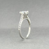Estate 14K W Gold 1.45ctw H-I/SI2-I1 Diamond Eng. Ring