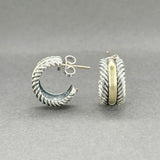 Estate David Yurman SS 14 Cable Collectibles Hoop Earrings