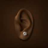 Estate 14K W Gold 2.04ct H-I/I1 Diamond Stud Earrings