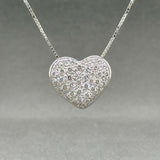 Estate 14K W Gold 1.45ctw G/SI1 Diamond Heart Pendant