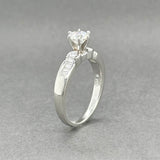 Anillo de compromiso de diamantes Estate Platinum de 0,5 quilates I/I3