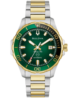 Men's Bulova Watch Marine Star TT Green Dial 98B467