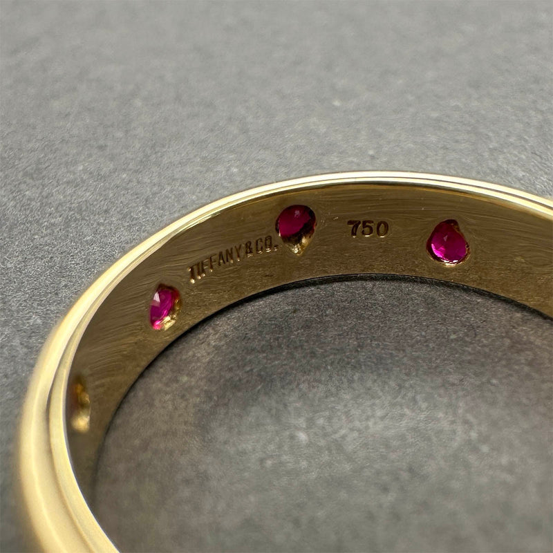 Estate Tiffany & Co. 18K Y Gold 0.40ctw Ruby Etoile Ring