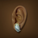 Estate David Yurman SS 14 Thoroughbred Shrimp Earrings