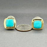 Estate David Yurman SS 18 8.04ctw Turquoise Albion Earrings
