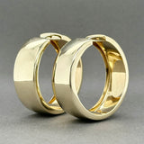 Estate 14K Y Gold 37.26mm Wide Hoop Earrings
