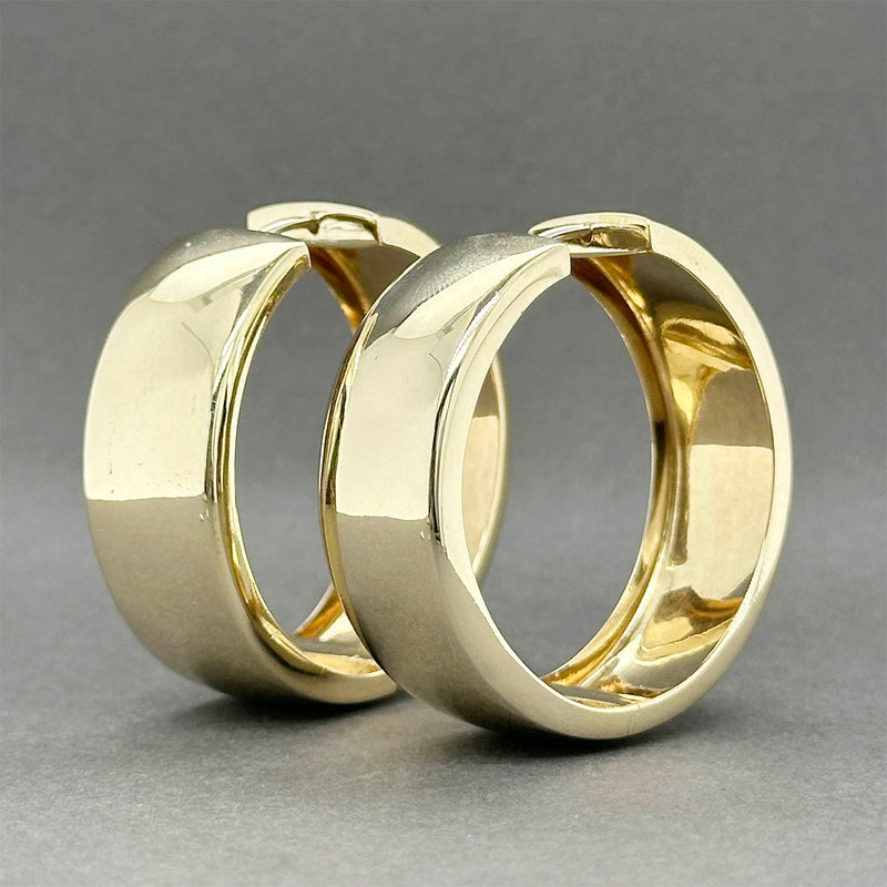 Estate 14K Y Gold 37.26mm Wide Hoop Earrings