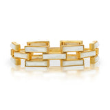 Brass YGP  MOP Pathway Link Bracelet 7.5"