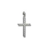 14K W Gold 0.25ctw G/I1 Prong Set Diamond Cross