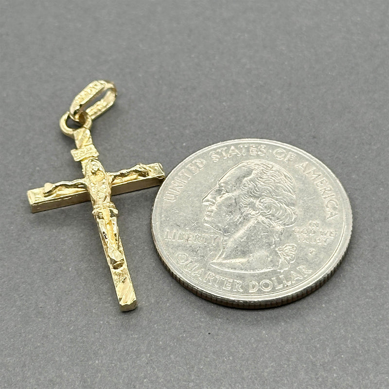 Estate 14K Y Gold 30.08mm Crucifix Pendant