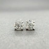 Estate 14K W Gold 0.26ctw I/SI2 Diamond Stud Earrings