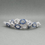 Estate 14K W Gold 3.43ctw Sapphire & 2.17ctw Diamond Bracelet