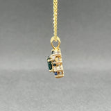 Estate 14K Y Gold 1.46ctw Sapphire & 0.34ctw Diamond Pendant