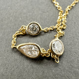 Estate 14K Y Gold 0.45ctw Diamond By The Yard Necklace
