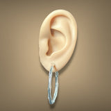 Estate John Hardy SS Bamboo Hoop Earrings