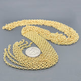 Estate Hermes 18K Y Gold Multichain Drop Necklace - Walter Bauman Jewelers