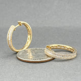 Estate 14K Y Gold 0.90ctw F-H/VS2-SI2 Diamond Hoop Earrings