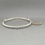 Estate Judith Ripka SS CZ Bangle Bracelet