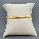 Estate 18K Y Gold 0.22ctw G-H/SI1-2 Diamond Bangle Bracelet